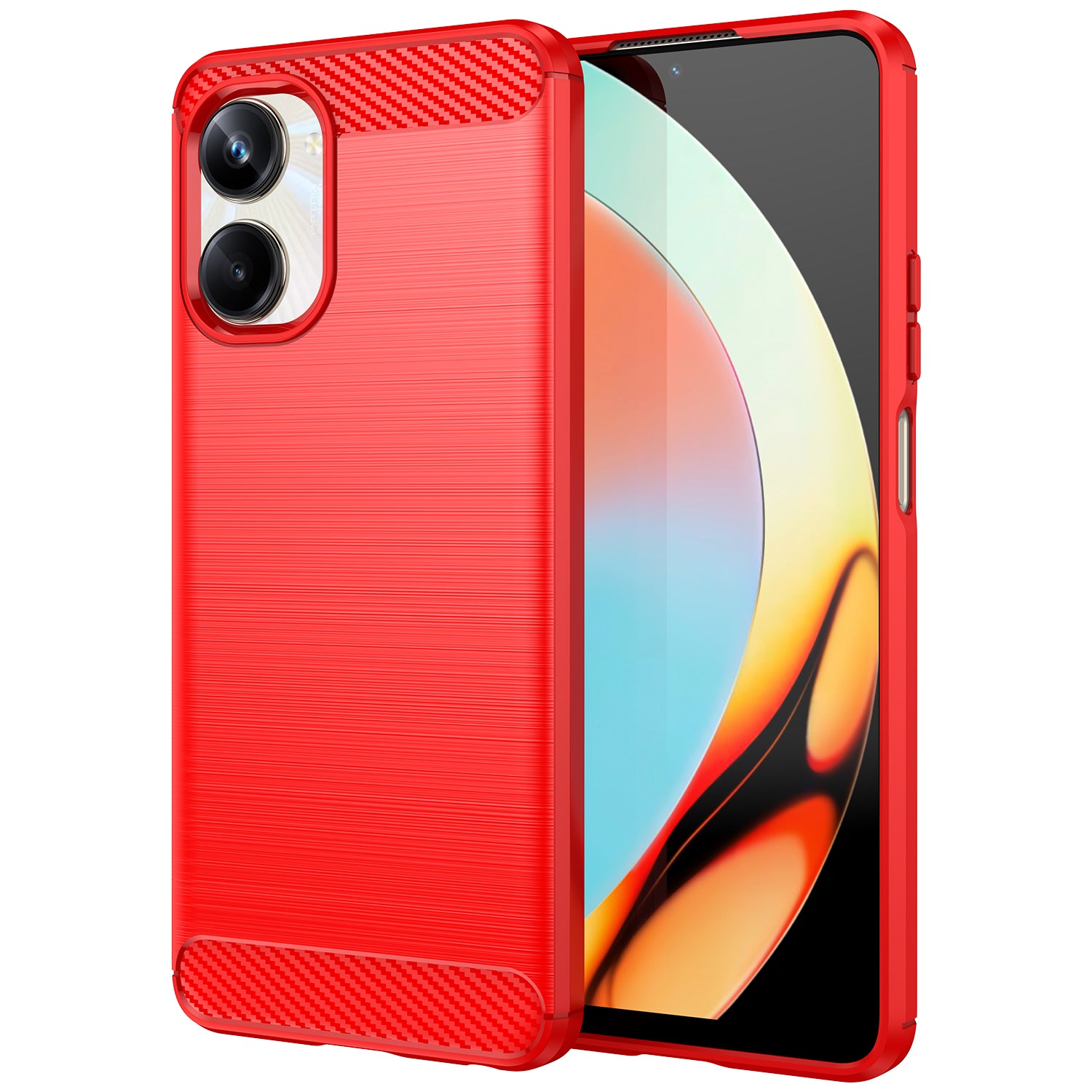 For Realme 10 Pro 5G Carbon Fiber Texture Brushed Surface Phone Case Soft TPU Protective Cover For Realme 10 Pro 5G Carbon Fiber Texture Brushed Surface Phone Case Soft TPU Protective Cover
